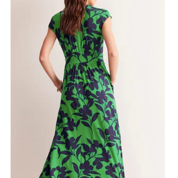 NWOT Boden Vanessa Jersey Wrap Maxi Dress Silhouette Bloom Floral - Picture 5 of 11